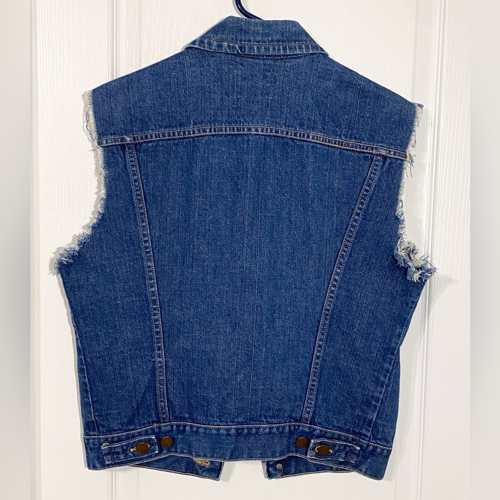 70s Wrangler Denim Vest USA MADE Vintage Men’s 36 XS / S - Picture 3 of 9